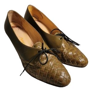 Evan Picone Sax Fifth Avenue Woven Lace Up Pumps Size 8.5M